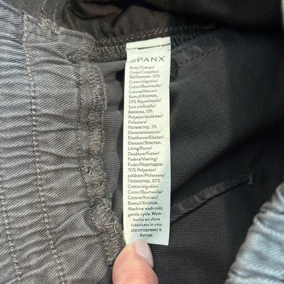 SPANX Stretch Twill Cargo Jogger Washed Black Gray Pull On Boho SMALL #20319R - Picture 15 of 15